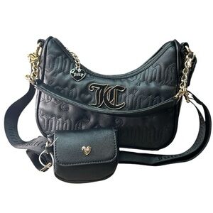 Juicy Couture Black and Gold Shoulder Bag NWT